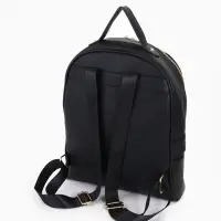 Рюкзак женский на молнии, с карманами, размер 27&times;10&times;34 см, чёрный