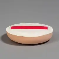 Спонж для макияжа, с держателем, d=5 см, в футляре, круглый, бежевый