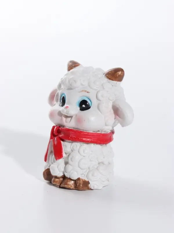 Фигурка полистоун &laquo;Бараш - кудряш в шарфике&raquo;, 4.5&times;3,,5&times;4 см, МИКС