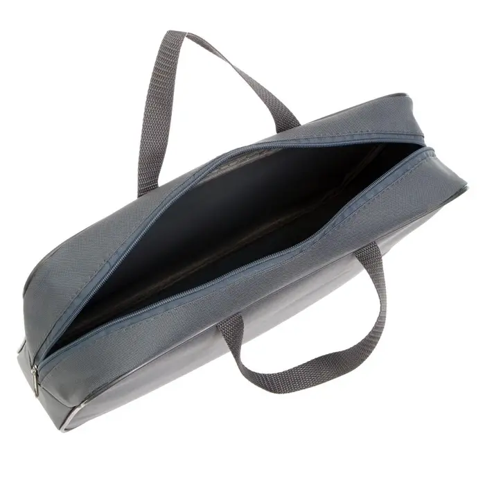 Папка с ручками А4, 360&times;270&times;80 мм, текстильная, внутренний карман, серый 1Ш48