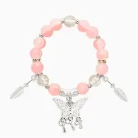 Браслет детский &laquo;Выбражулька. Бабочка&raquo;, d=6 см, розовый в серебре