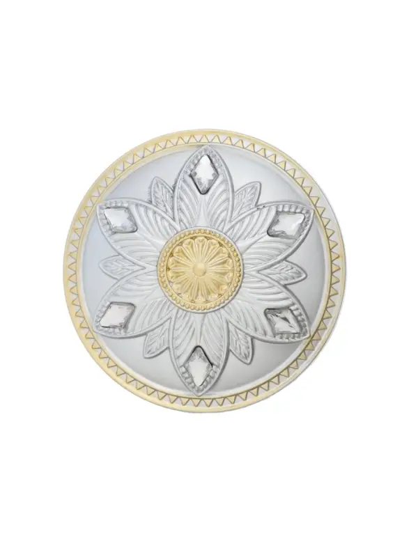 Держатель для штор CAPPIO KS032, d=98 мм, цвет серебро с золотом, 2 шт.
