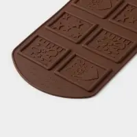 Форма для шоколада Доляна Home made, силикон, 26&times;18&times;0.5 см, 6 ячеек (7.5&times;5.2 см), МИКС