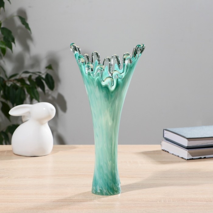 Ваза  Ваза "Коралл" 28 см, зелёная