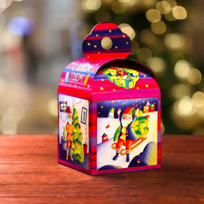 Подарочная коробка «Гномы» 12×12×17 см