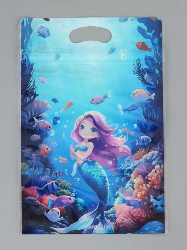 Пакет подарочный, с zip-lock застежкой, Пакет подарочный, с zip-lock застежкой, "Русалочка", 15х23 ± 1см МИКС