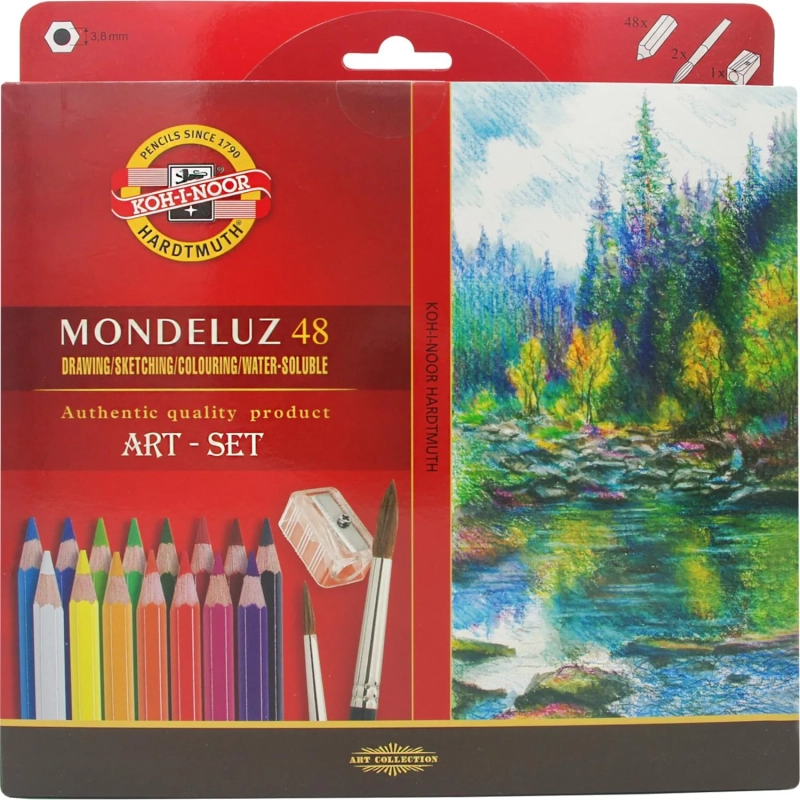 Карандаши акварельные MONDELUZ NATURE 3713 48цв/наб карт.уп 3713048001KZNV