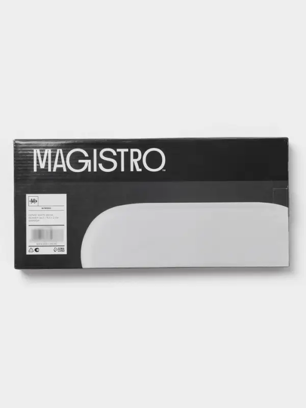 Блюдо сервировочные Magistro White Snow, 34.5&times;15.5&times;2 см, фарфор, белое