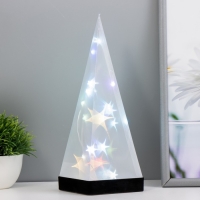 Ночник "Звездная пирамида" LED RGB от батареек 3ААА USB 9х9х26.5см
