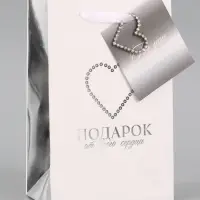 Пакет подарочный ламинированный &laquo;Сердце&raquo;, 14.6&times;8.4&times;23 см