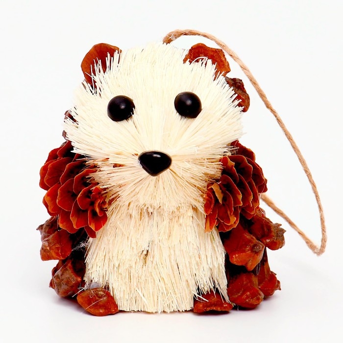 Декоративная подвеска «Ёжик из природных материалов», 6×7×9 см Декоративная подвеска «Ёжик из природных материалов», 6×7×9 см