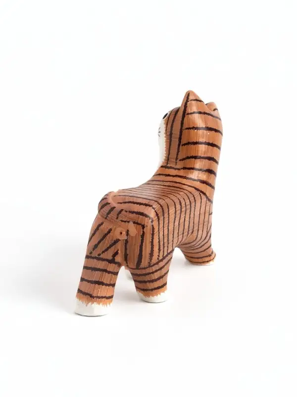 Фигурка &laquo;Полосатая кошка&raquo;, 11&times;3&times;9 см, дерево, МИКС