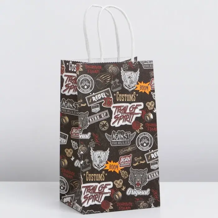 Пакет подарочный крафтовый, упаковка, &laquo;Best&raquo;, 12 х 21 х 9 см