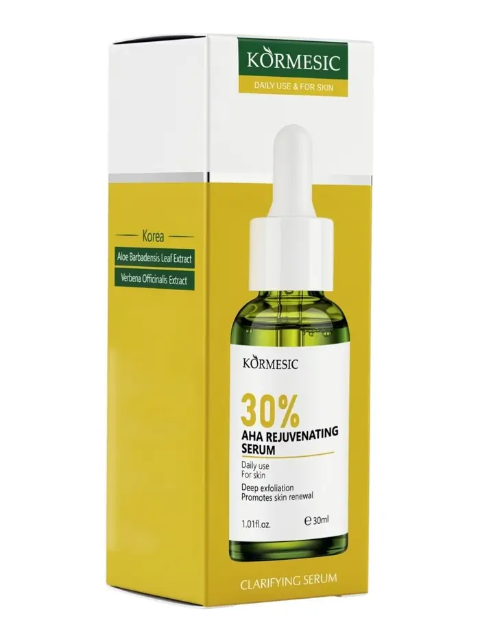 Омолаживающая сыворотка KORMESIC 30% с AHA кислотами, 30 мл