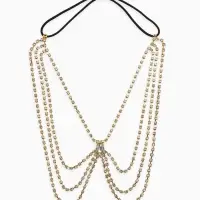 Цепочка на бедро бодичейн "Шахерезада" со стразами, цвет белый в золоте Цепочка на бедро бодичейн "Шахерезада" со стразами, цвет белый в золоте