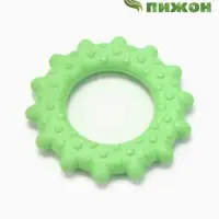Жевательная игрушка для собак &laquo;Кольцо с шипами&raquo;, 8.5 см, TPR, зелёная