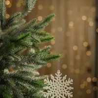 Ёлочные игрушки набор 3 шт. &laquo;Зимнее волшебство. Снежинка - зимнее мерцание&raquo;, 10 см, белый