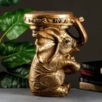 Фигура - подставка для мелочей &laquo;Слон сидя&raquo;, столик под бронзу, 33&times;26&times;44 см