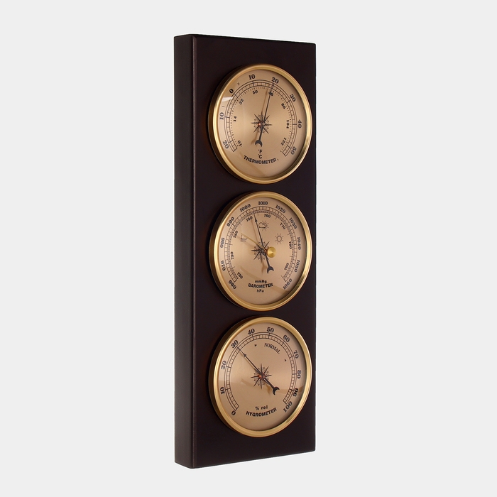 Барометр механический, с метеостанцией, 32 х 11 х 3,5 см Барометр механический, с метеостанцией, 32 х 11 х 3,5 см