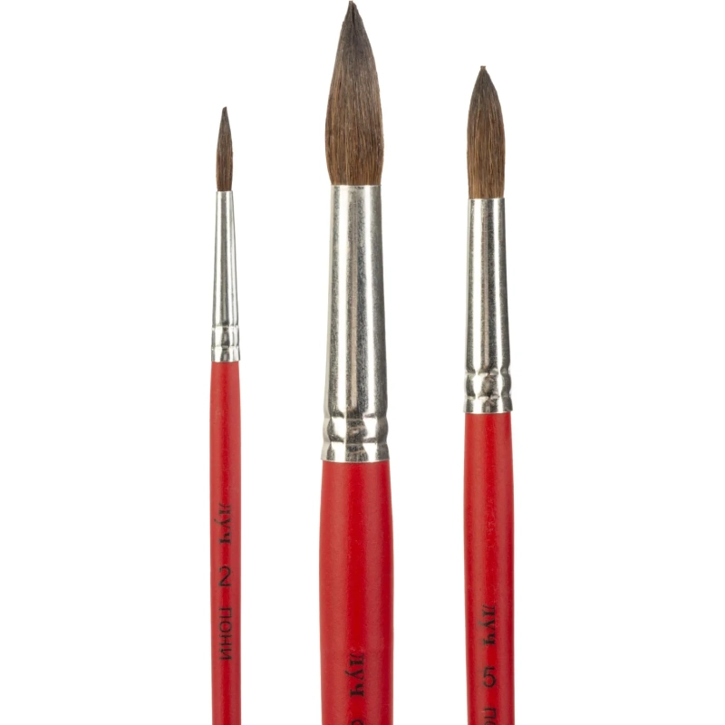 Набор кистей Классика цвета, 3 шт. ПОНИ (круглые № 2, 5, 8) 33С 2177-08