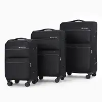 Чемодан на колёсах TEXTURA, кодовый замок, с увеличением, 47&times;30&times;78 см, 28", чёрный