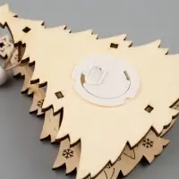 Ёлочная игрушка &laquo;Ёлочка с медведем&raquo;, 11&times;11&times;2 см, от батареек, свечение тёплое белое