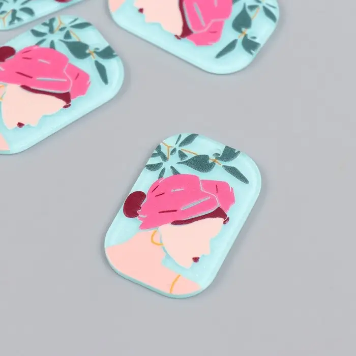 Декор для творчества акрил &laquo;Профиль девушки в чалме&raquo;, 0.2&times;2.6&times;3.9 см