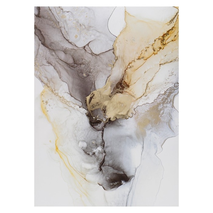 Картина-холст на подрамнике Картина-холст на подрамнике "Абстракция. Позолота" 50х70 см