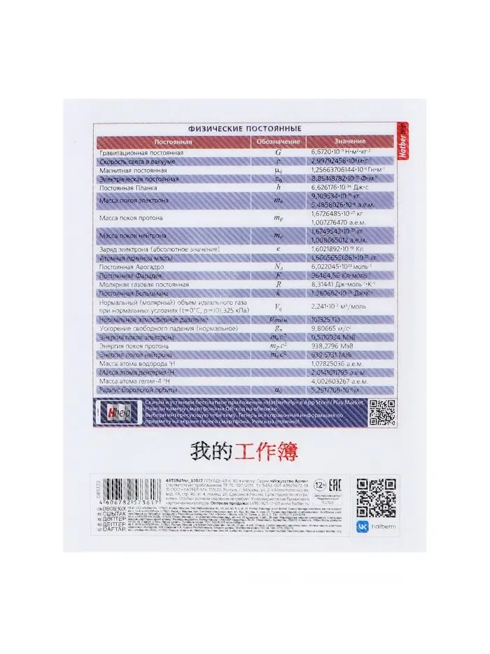 Предметная тетрадь по физике Hatber &laquo;Искусство Азии&raquo;, 48 листов, в клетку, со справочным материалом, пластиковая обложка с печатью