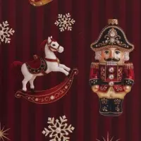 Бумага упаковочная глянцевая &laquo;Щелкунчик на бордовом&raquo;, 60&times;90 см