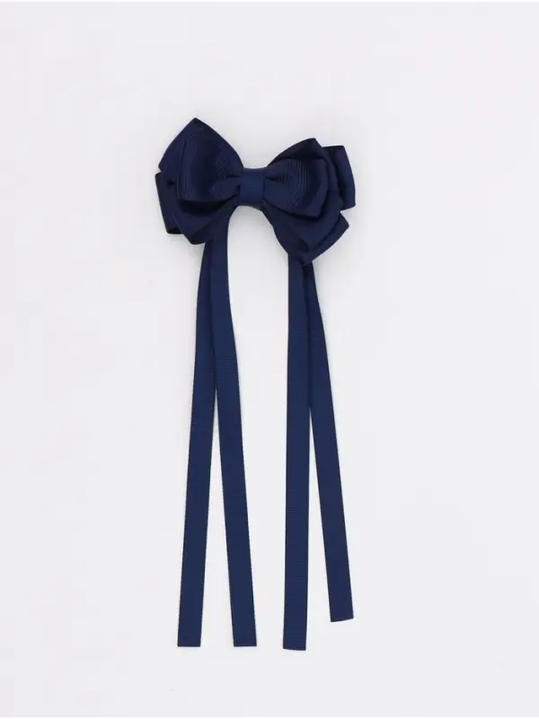 Бант для волос на заколке с лентами, цвет синий, Холодное сердце Бант для волос на заколке с лентами, цвет синий, Холодное сердце