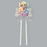 Бант для волос на заколке с лентами, жёлтый, Винкс