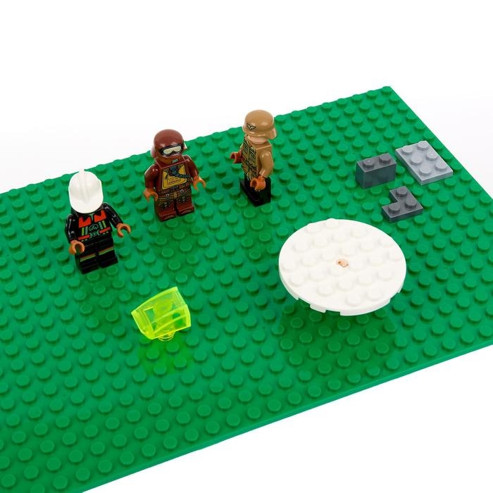 Пластина-перекрытие для конструктора, 16 х 24 см, цвет зелёный Пластина-перекрытие для конструктора, 16 х 24 см, цвет зелёный