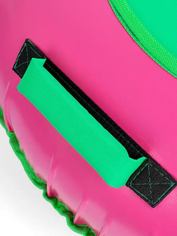 Тюбинг-ватрушка Winter Star, диаметр чехла 100 см, зелёный, розовый