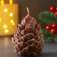 Свеча декоративная «Шишка новогодняя», 6×7.5 см Свеча декоративная «Шишка новогодняя», 6×7.5 см