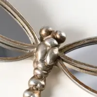 Панно настенное полистоун &laquo;Зеркальная стрекоза&raquo;, под серебро с позолотой 20&times;4&times;16.5 см