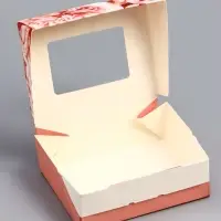 Коробка складная «Пионы» 10×8×3.5 см