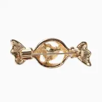 Брошь &laquo;Конфета&raquo; кристалл сердце, цвет розовый в золоте