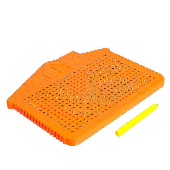 Планшет обучающий «Магнитное рисование», цвет оранжевый, 375 отверстий