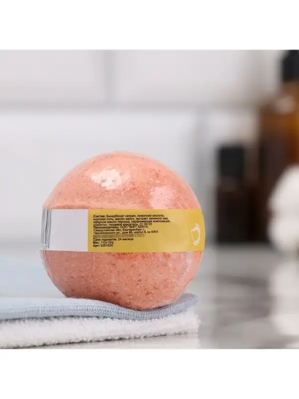 Бомбочка для ванн Добропаровъ с ароматом манго, 110 г