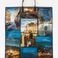 Пакет &laquo;Фотодень&raquo;, полиэтиленовый с пластиковой ручкой, 40&times;44, 100 мкм