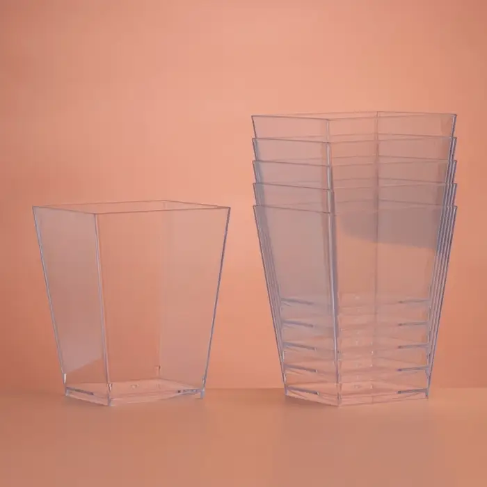 Форма пластиковая одноразовая для фуршета «Квадрат», 150 мл, прозрачная