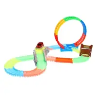 Автотрек &laquo;Магический Трек&raquo;, гибкий, светится в темноте, 132/145 детали, мёртвая петля, МИКС