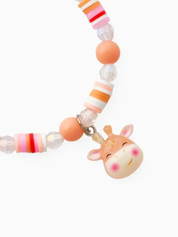 Браслет детский &laquo;Выбражулька. Жираф с бусинами&raquo;, d=6 см, разноцветный