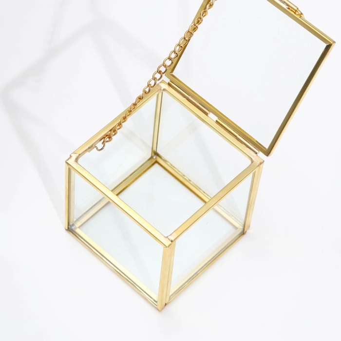 Шкатулка для колец Шкатулка для колец "Куб", 6х6х6 см, стекло