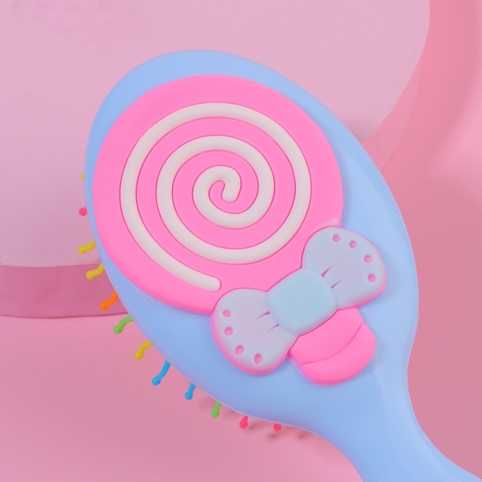 Расчёска - мини массажная, 14 &times; 6 см, рисунок МИКС