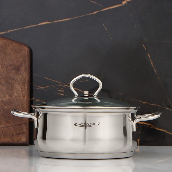 Кастрюля «Лира» 2.2 л, d=18 см, капсульное дно, индукция Кастрюля «Лира» 2.2 л, d=18 см, капсульное дно, индукция