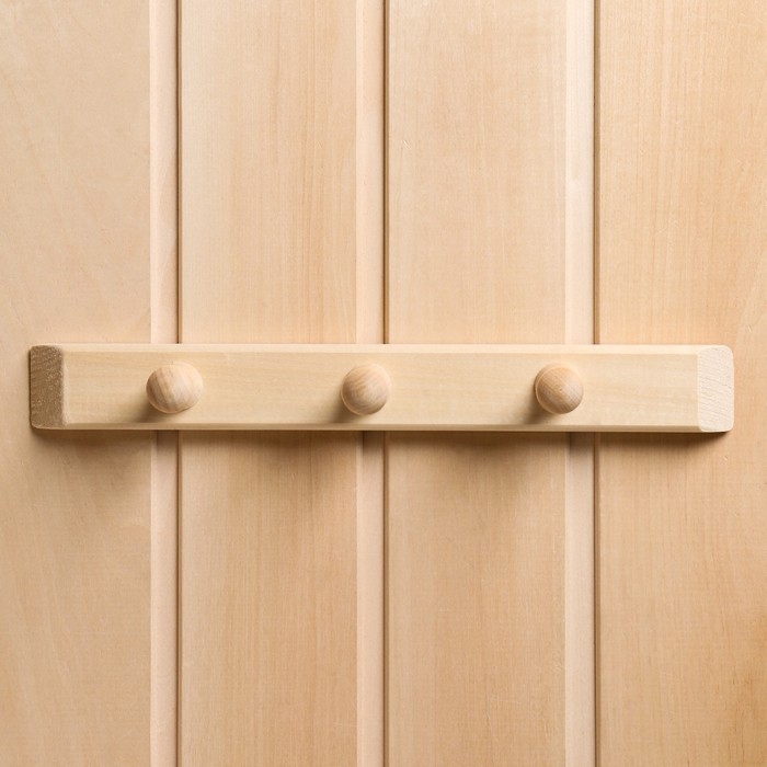 Вешалка горизонтальная 3 крючка, липа Вешалка горизонтальная 3 крючка, липа "Добропаровъ"