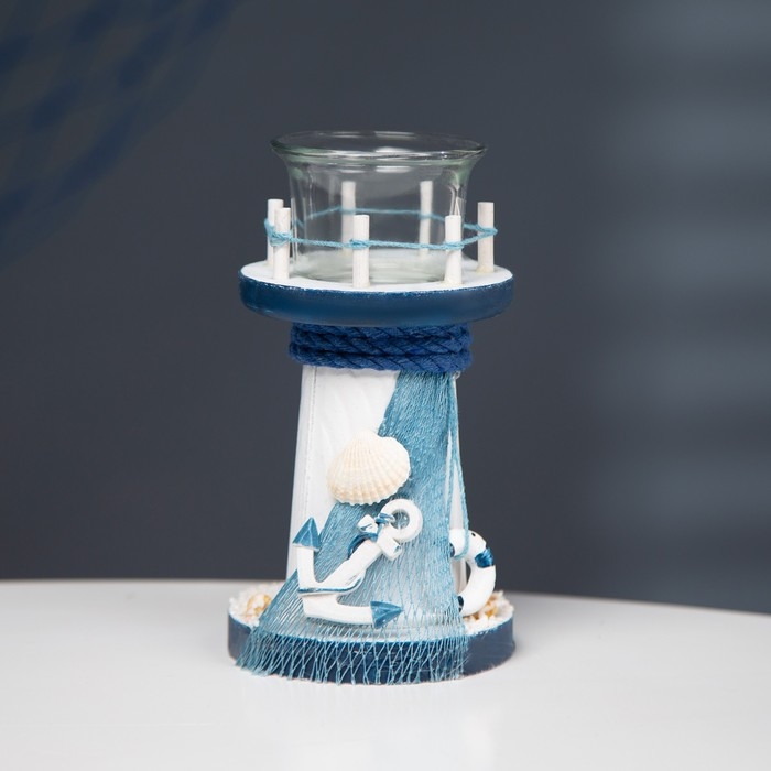 Подсвечник "Маяк" 15*8*8см