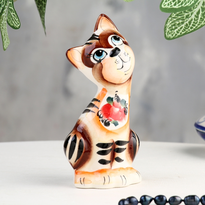 Сувенир Сувенир "Кот с кошкой", 2 шт, гжель цвет